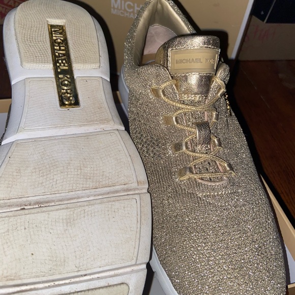 Gold sparkle Michael Kors sneakers - Picture 5 of 7